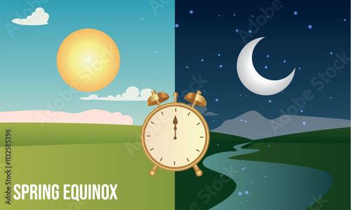 Spring Equinox. March 20. In the northern hemisphere, the day becomes longer than the night.