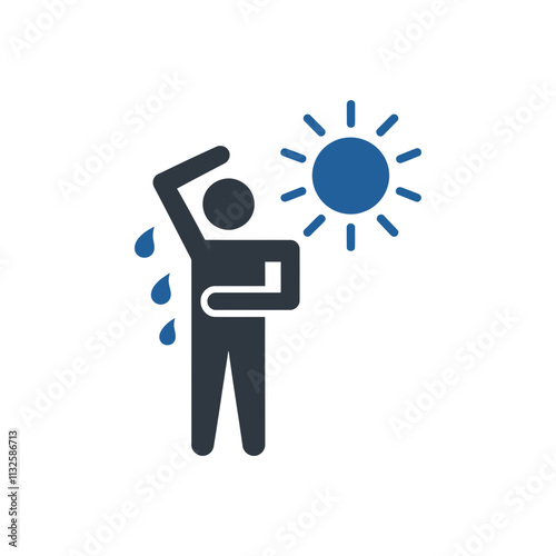 Person Sweating in Sun Icon