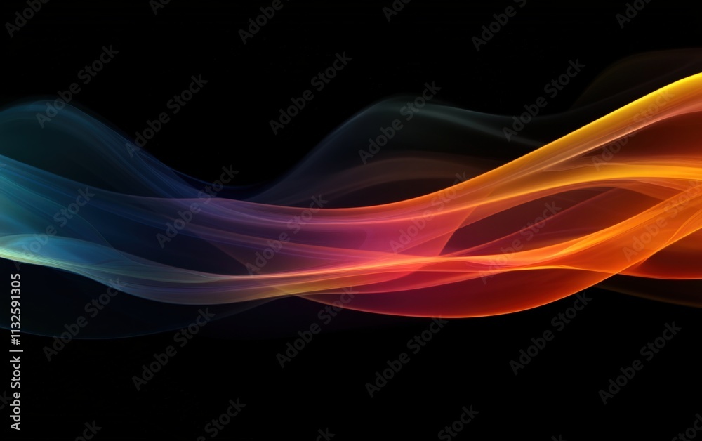 Obraz premium Abstract colorful smoke swirling on a dark background , vibrant, ethereal, haze, mysterious, psychedelic, dynamic, artistic