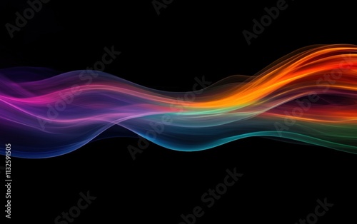 Abstract colorful smoke swirling on a dark background , vibrant, ethereal, haze, mysterious, psychedelic, dynamic, artistic