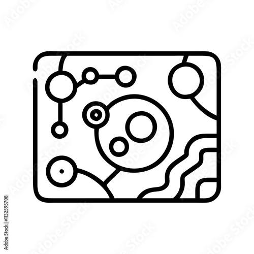 interstellar map icon, space day line art, space icon - simple black line art icon of interstellar map, symbolizing space day celebrations. space vector art.