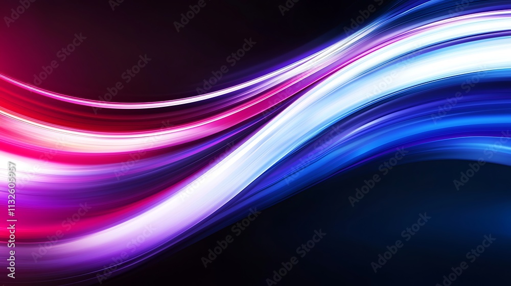 Fototapeta premium Abstract vibrant light wave background.