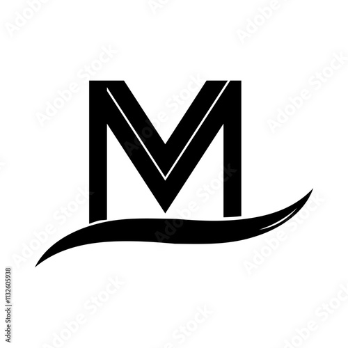 M-letter design with a soft touch