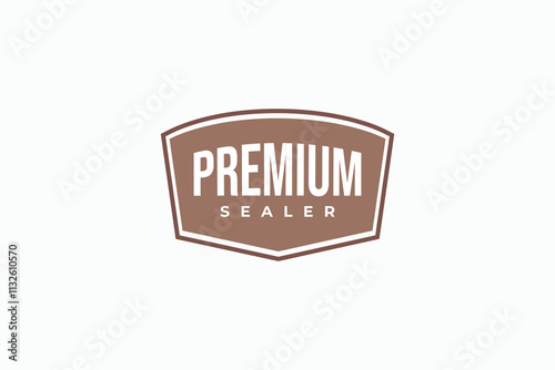 vintage premium sealer logotype vector design template isolated on white background