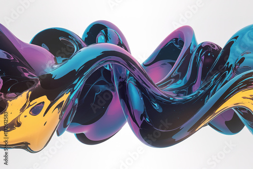 Ilustración de un fondo abstracto con formas redondeadas. Generado con IA