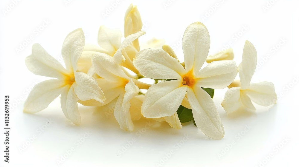 Fototapeta premium Delicate Yellow Jasmine Flower Blooming in Peaceful Serenity