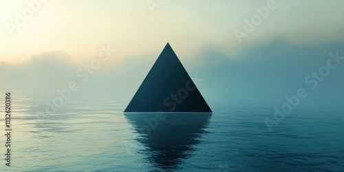 Triangle is floating in the water