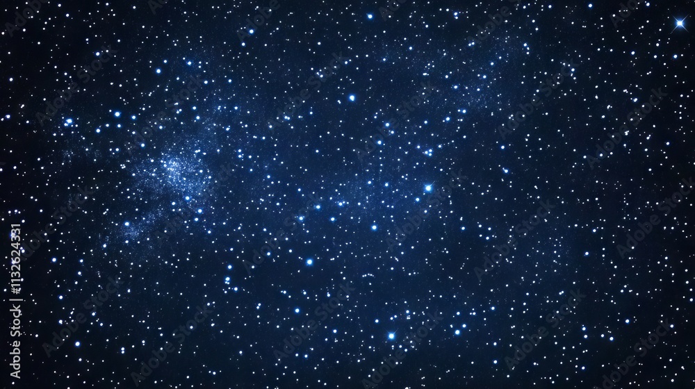 Fototapeta premium Beautiful starry night sky with countless stars illuminating the dark sky above