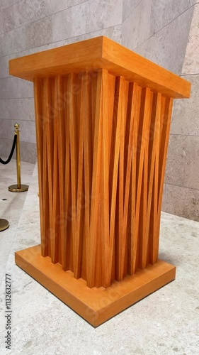 Serene synagogue showcasing Jewish religious and cultural identity through its design and history.