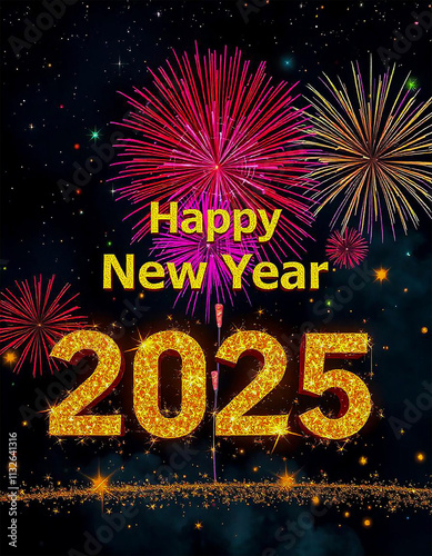 happy new year  fireworks 2025