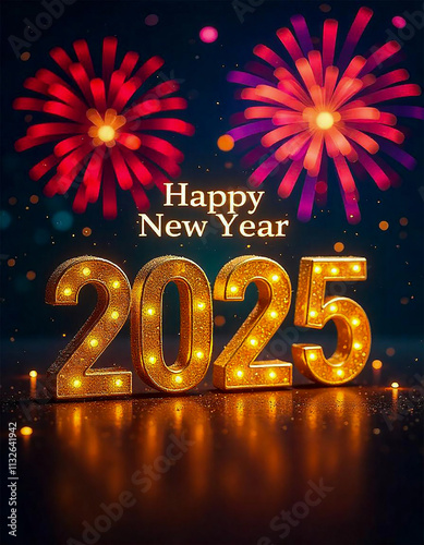 happy new year  fireworks 2025