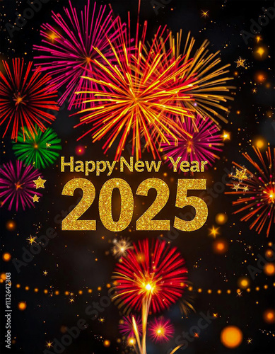 happy new year  fireworks 2025