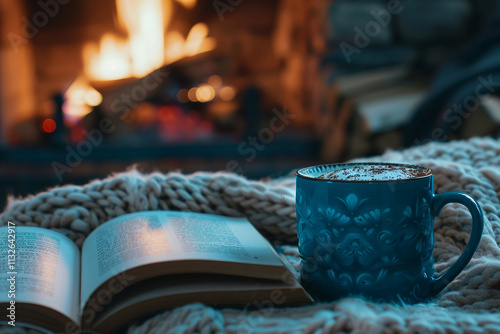 Wallpaper Mural Warm winter scene and christmas holidays cup of cacao AI generative Torontodigital.ca