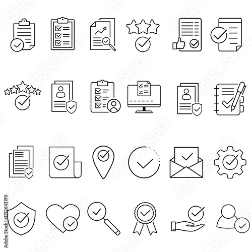 Checkmark icon vector set. confirm terms illustration sign collection. approve symbol. ok logo. approve mark.