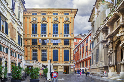 Garibaldi street in Genoa, Italy