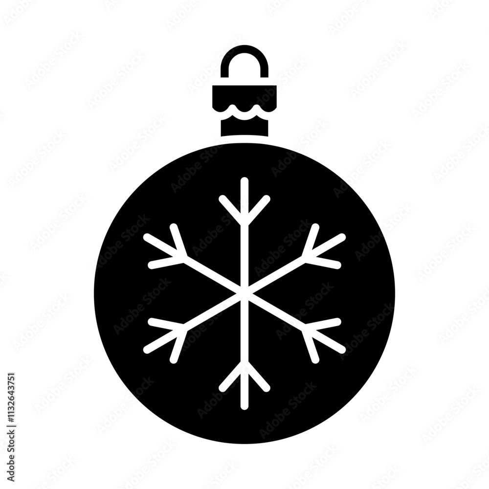 Fototapeta premium Christmas ball icon vector. christmas toy illustration sign. new Year symbol.