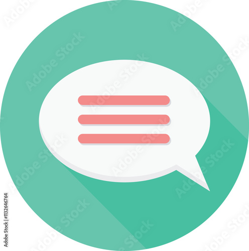 Modern speech bubble icon representing lively communication and interaction. Ideal for messaging apps, social media, and online discussions. Enhance your digital projects with this dynamic design.