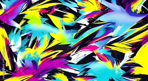 Colorful Abstract Art Backdrops with Dynamic Color Splashes and Bold, Chaotic Accents | 036