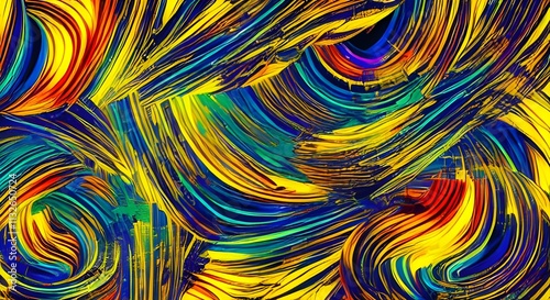 Colorful Abstract Art Backdrops with Dynamic Color Splashes and Bold, Chaotic Accents | 049