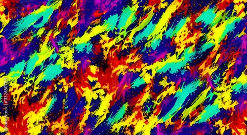 Colorful Abstract Art Backdrops with Dynamic Color Splashes and Bold, Chaotic Accents | 050