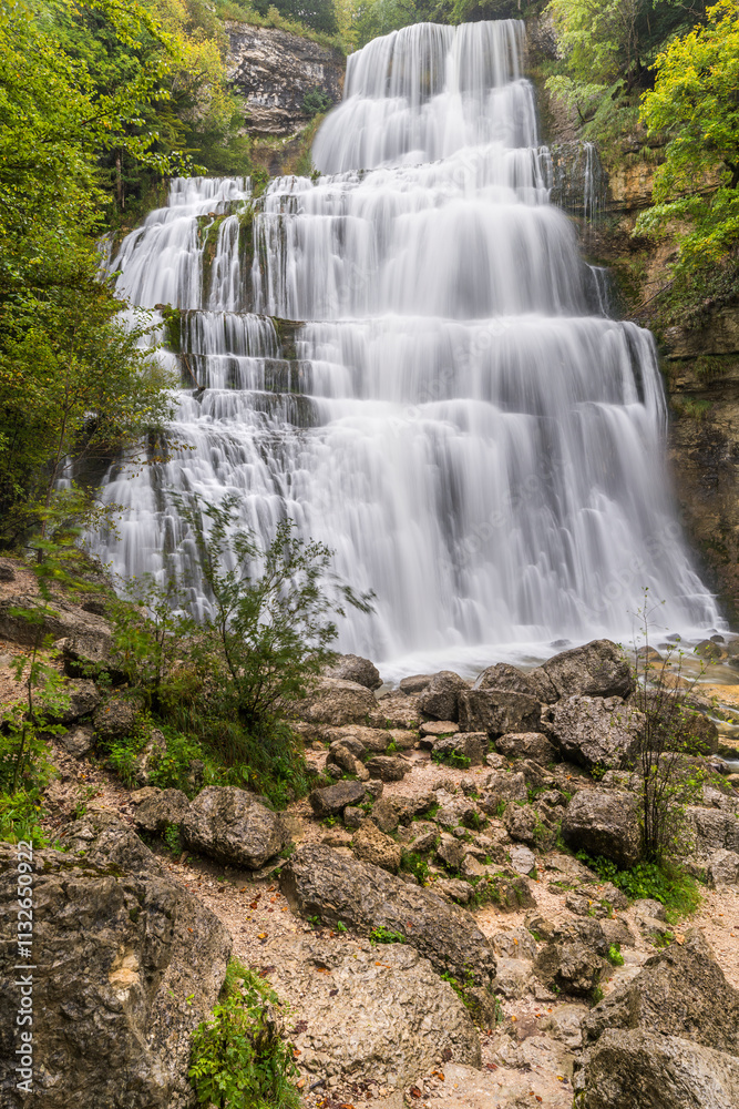 Fototapeta premium Cascade de La Tuffière, Menétrux-en-Joux, Jura, Frankreich