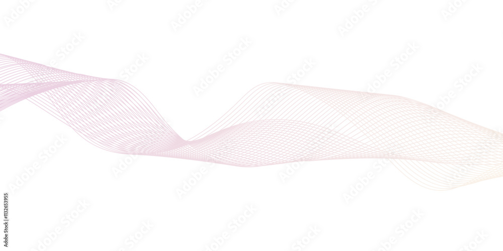 Fototapeta premium Multicolor gradient wave lines vector background, twisted curve lines and blend effect, frequency sound wave lines, 3d contour line patterned background illustration. 