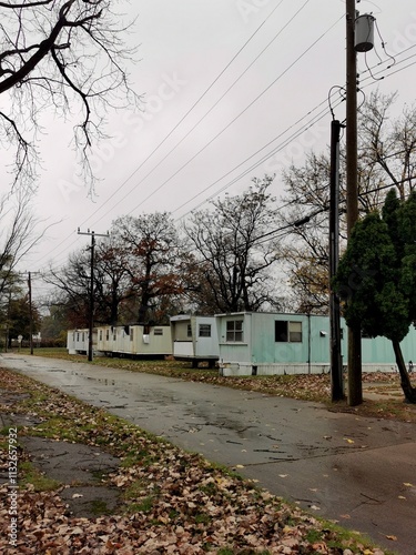 Trailer in einem Trailerpark in Detroit photo