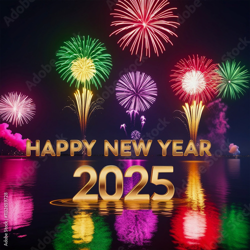 happy new fireworks 2025