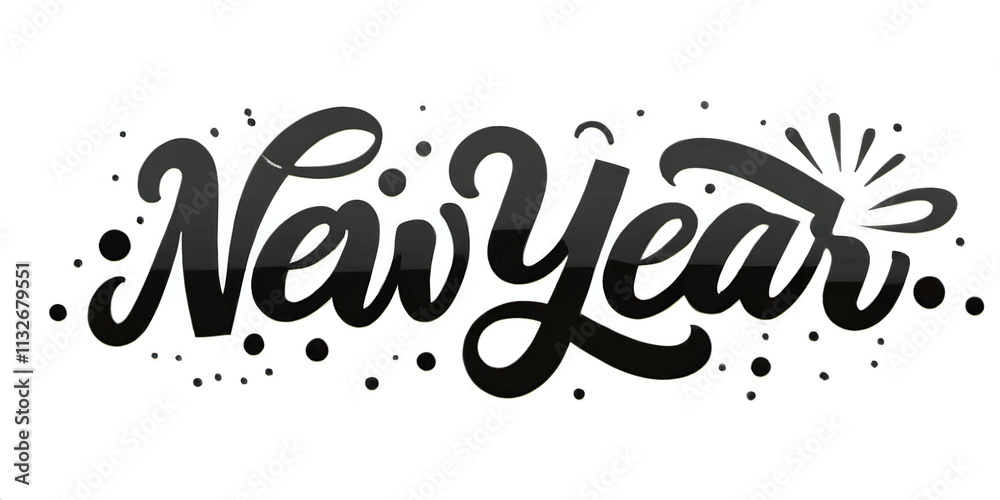 Fototapeta premium Happy New Year sign, typography