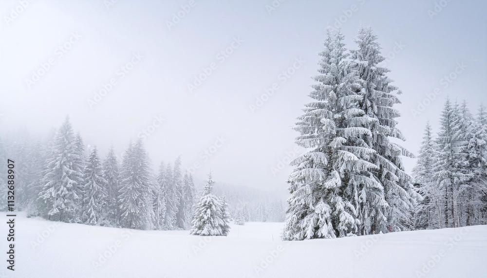 Fototapeta premium Winter Wonderland Snow-Covered Forest