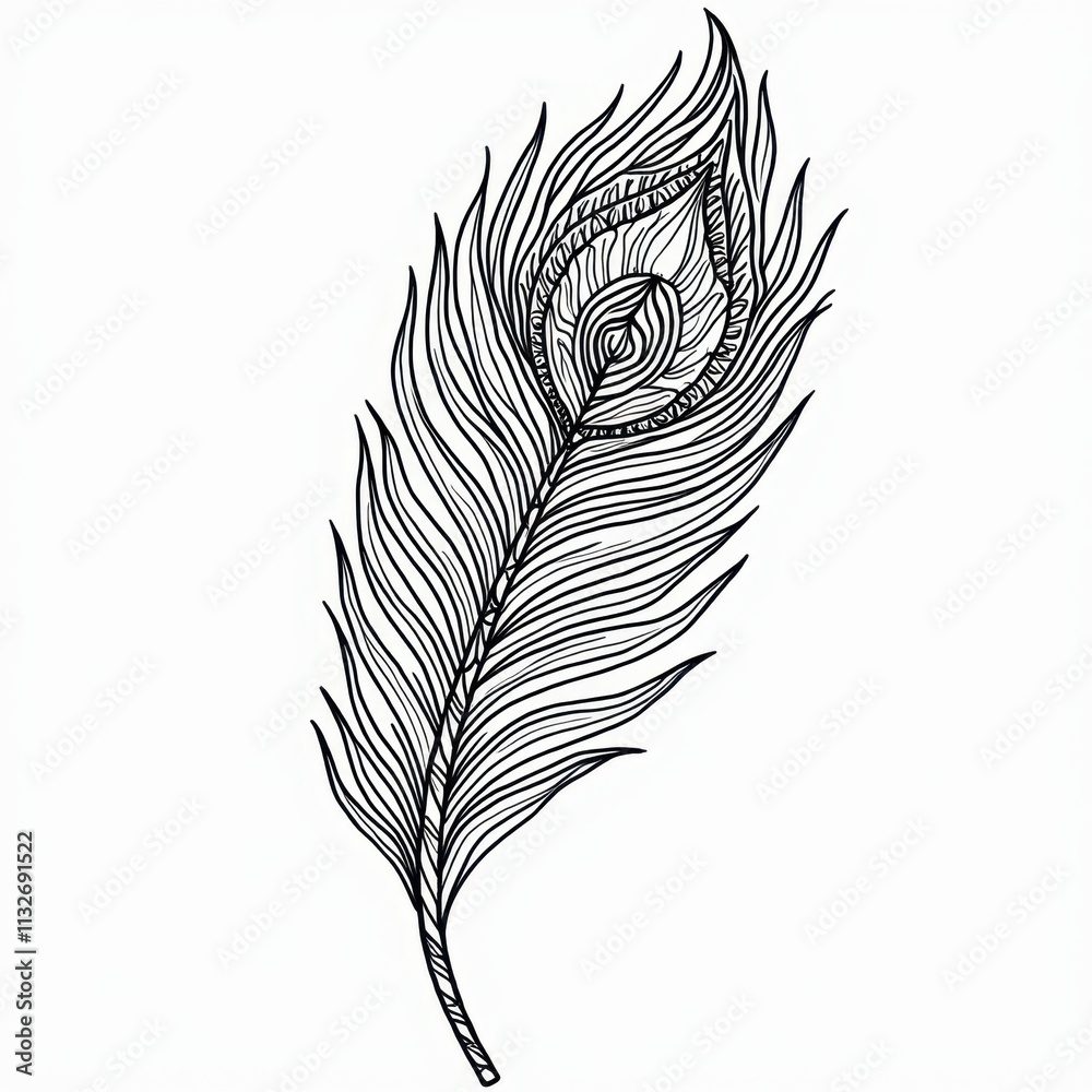 Obraz premium Crab Coloring Page with Mandala Patterns