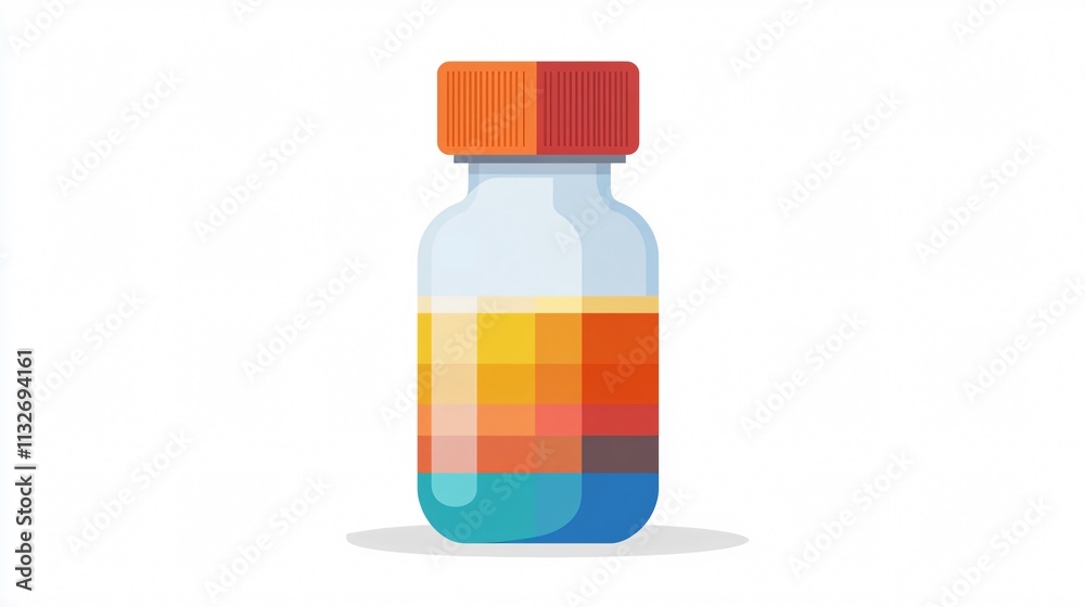 Obraz premium Transparent Vector Bottle of Acid Icon Isolated on White Background