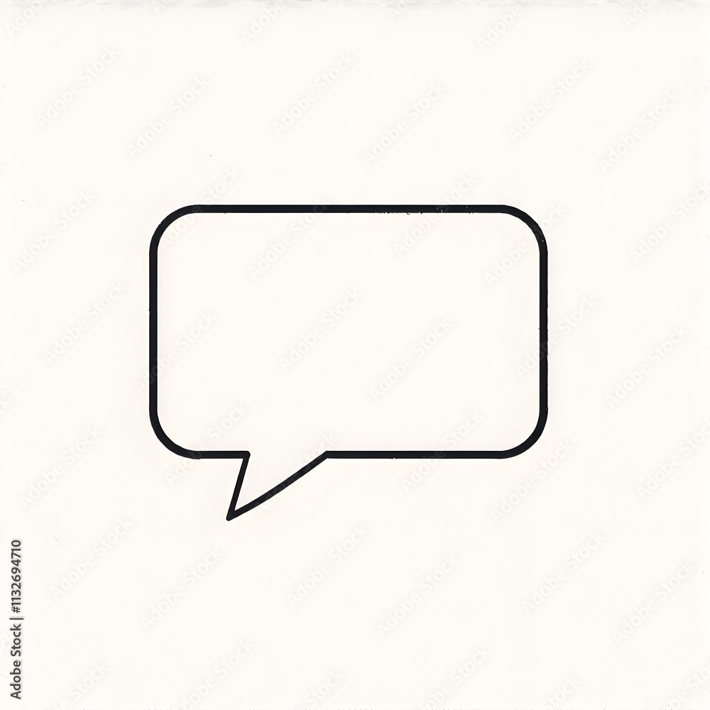 Naklejka premium quote frame speech bubble icon. Generative AI