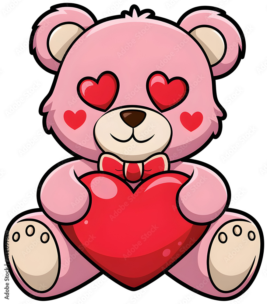 Fototapeta premium Valentine's Day, stuffed bear teddy