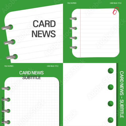 CARD NEWS, Template illust design