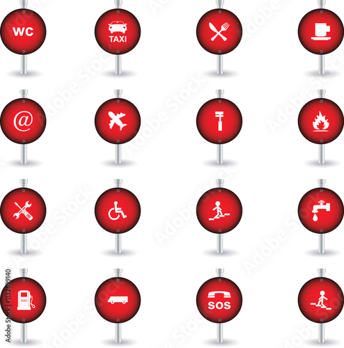 Modern Icon Set - Flat Design Symbols for Web and App Interface