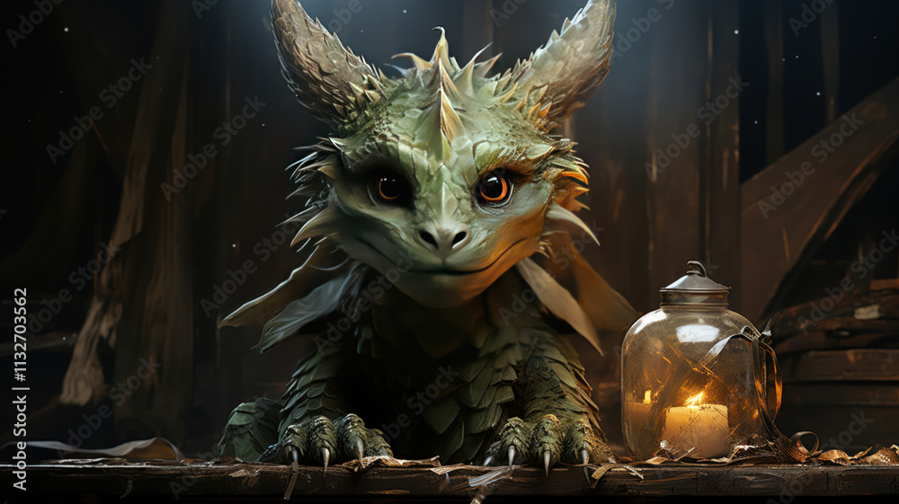 funny green dragon, symbol of 2024, cartoon style.