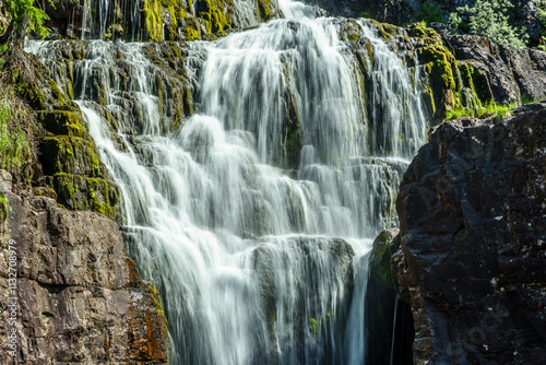 Beautiful waterfall in northern Sweden