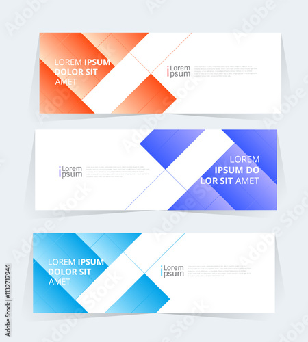 Geometric banner design with Vector presentation template. Free Download Geometric banner design with Vector presentation template. - GFXLoad