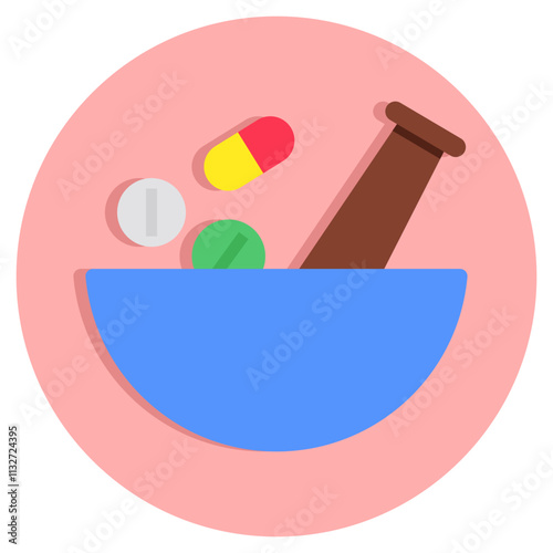 Modern design icon of pestle mortar