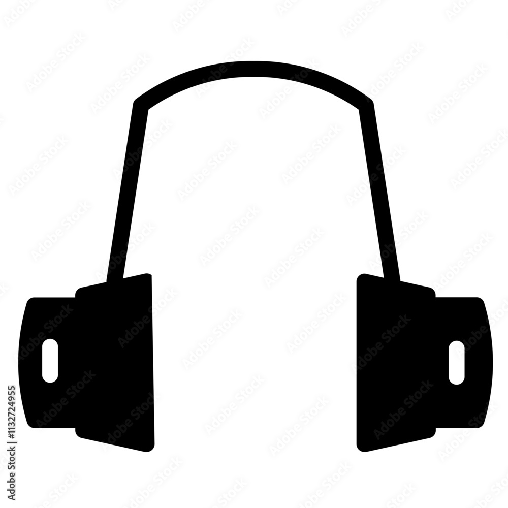 Obraz premium Safety Work Headphone Glyph Icon