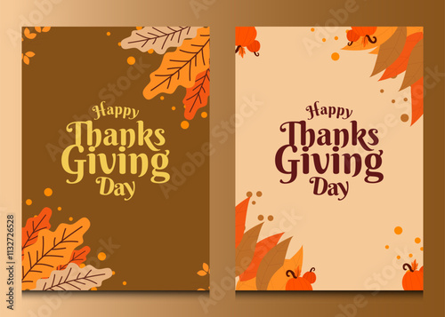 Happy Thanksgiving Day Background Template photo