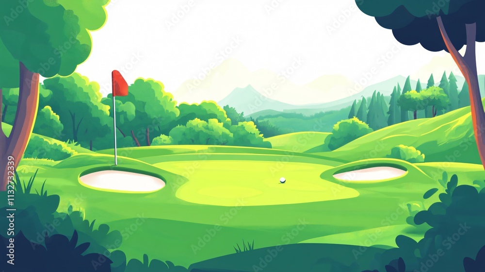 Obraz premium Professional Golf Club Vector Illustration for Sports Enthusiasts