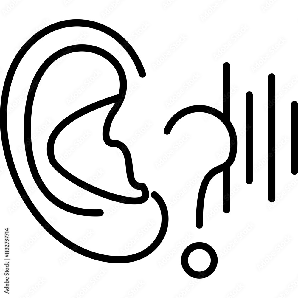 Obraz premium Auditory Processing Icon