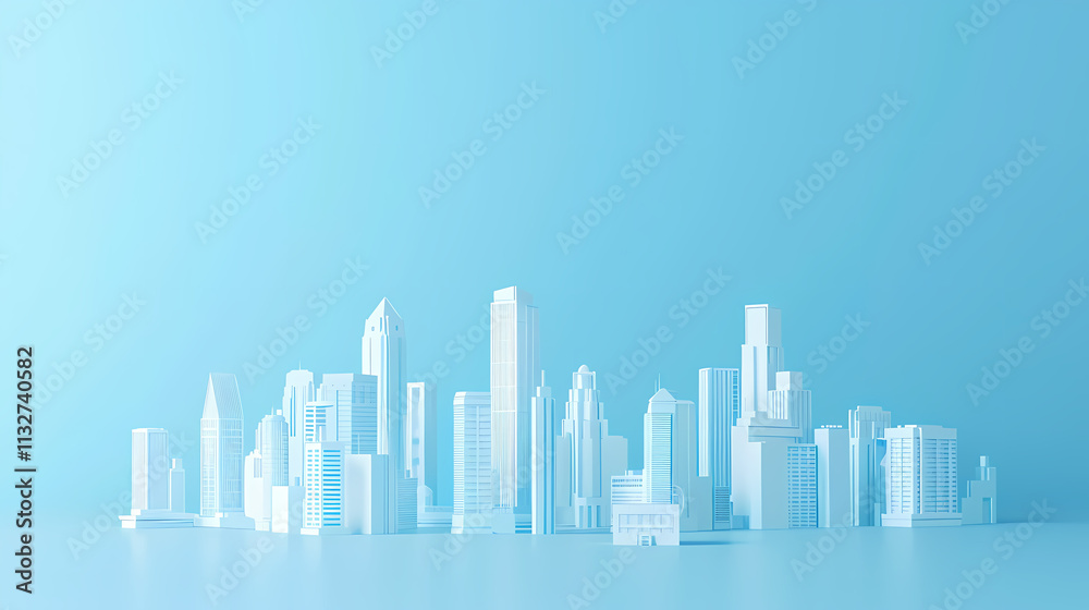 Fototapeta premium abstract city skyline