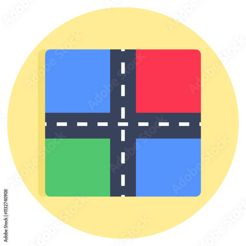 Creative design icon of road