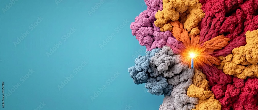 Obraz premium Abstract Colorful Explosion Energy Power Innovation Concept