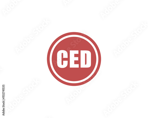 CED logo design vector template. CED