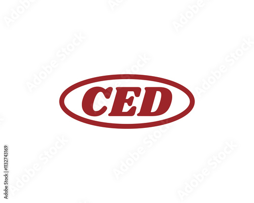 CED logo design vector template. CED