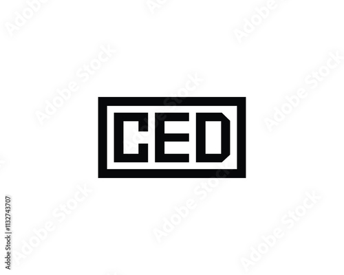 CED logo design vector template. CED